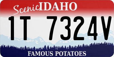 ID license plate 1T7324V