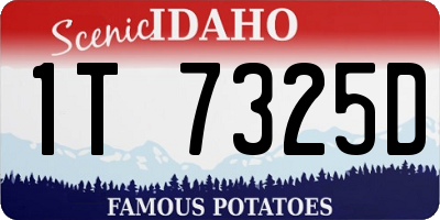 ID license plate 1T7325D