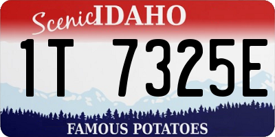 ID license plate 1T7325E