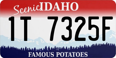 ID license plate 1T7325F