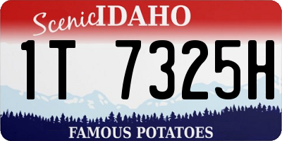 ID license plate 1T7325H