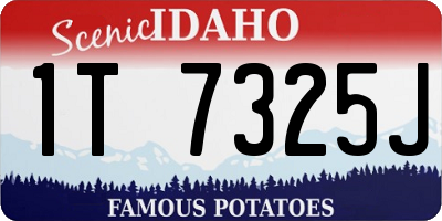 ID license plate 1T7325J