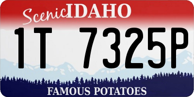 ID license plate 1T7325P