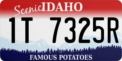 ID license plate 1T7325R