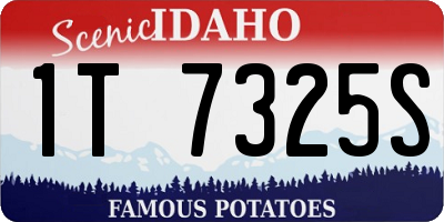 ID license plate 1T7325S