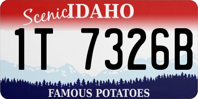 ID license plate 1T7326B