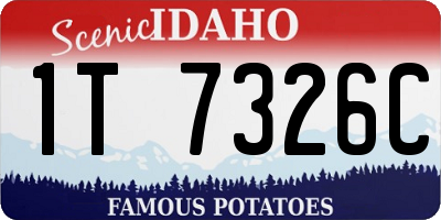 ID license plate 1T7326C