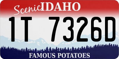 ID license plate 1T7326D