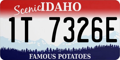 ID license plate 1T7326E