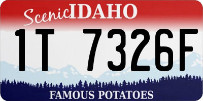 ID license plate 1T7326F