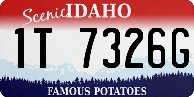 ID license plate 1T7326G