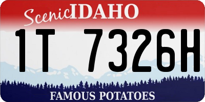 ID license plate 1T7326H