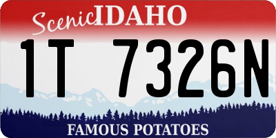 ID license plate 1T7326N