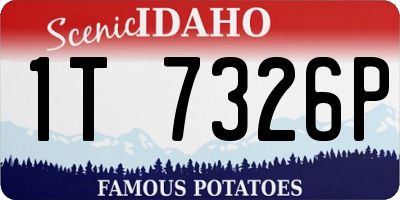ID license plate 1T7326P