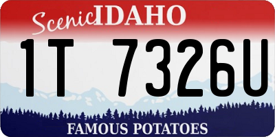 ID license plate 1T7326U