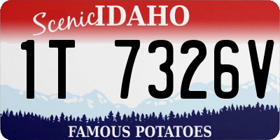 ID license plate 1T7326V