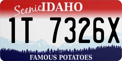 ID license plate 1T7326X