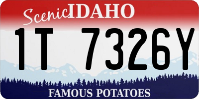 ID license plate 1T7326Y