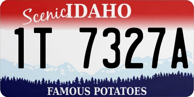 ID license plate 1T7327A