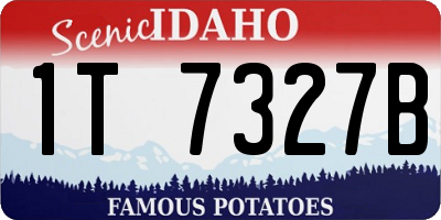 ID license plate 1T7327B