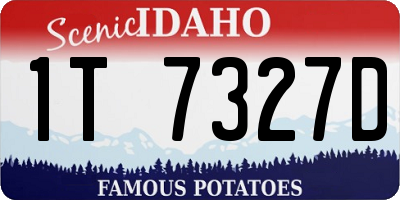 ID license plate 1T7327D