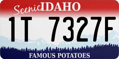 ID license plate 1T7327F