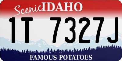 ID license plate 1T7327J