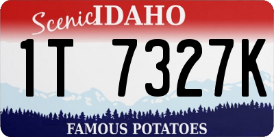 ID license plate 1T7327K