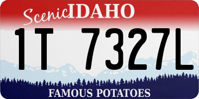 ID license plate 1T7327L