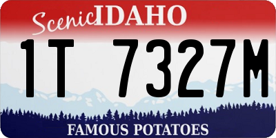 ID license plate 1T7327M