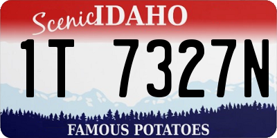 ID license plate 1T7327N