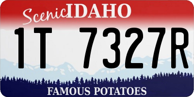 ID license plate 1T7327R