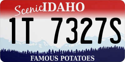 ID license plate 1T7327S