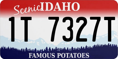 ID license plate 1T7327T