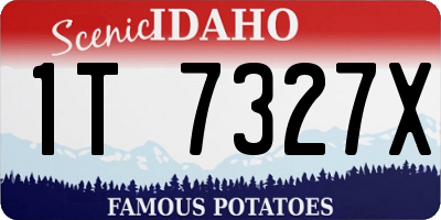 ID license plate 1T7327X