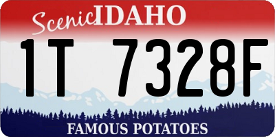 ID license plate 1T7328F