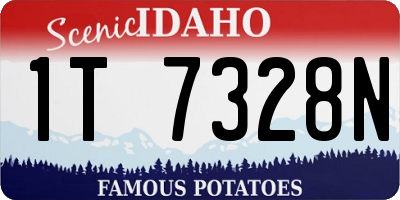 ID license plate 1T7328N
