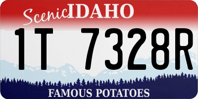 ID license plate 1T7328R