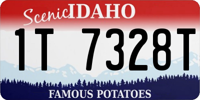 ID license plate 1T7328T