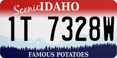 ID license plate 1T7328W