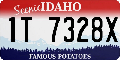 ID license plate 1T7328X