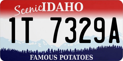 ID license plate 1T7329A