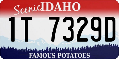 ID license plate 1T7329D