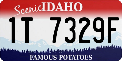 ID license plate 1T7329F