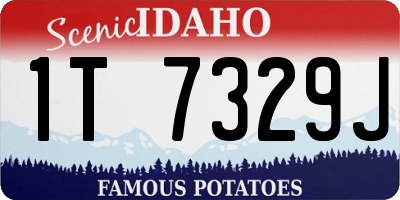 ID license plate 1T7329J