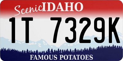 ID license plate 1T7329K
