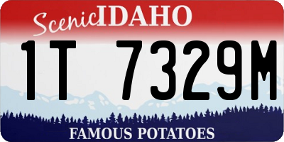 ID license plate 1T7329M