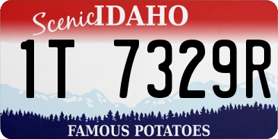 ID license plate 1T7329R
