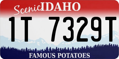 ID license plate 1T7329T