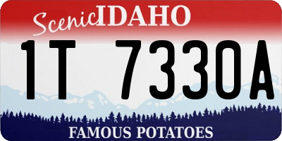 ID license plate 1T7330A